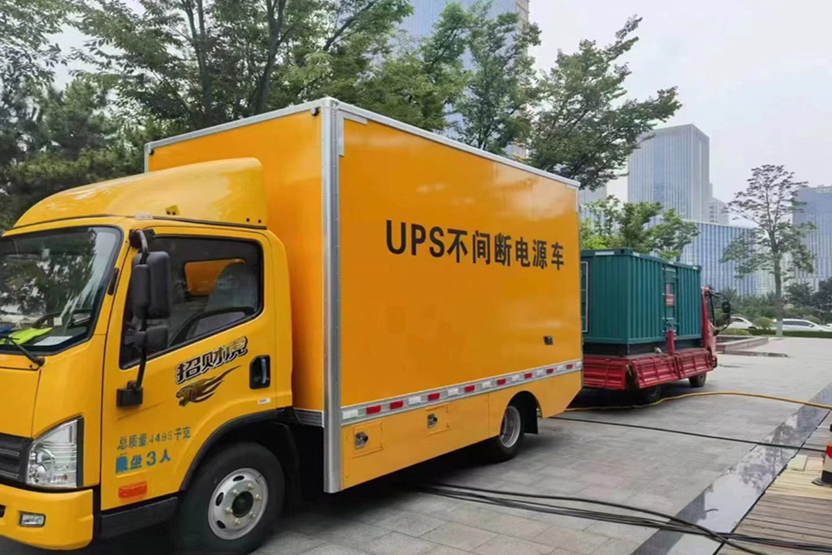 天祝发电机租赁施工现场