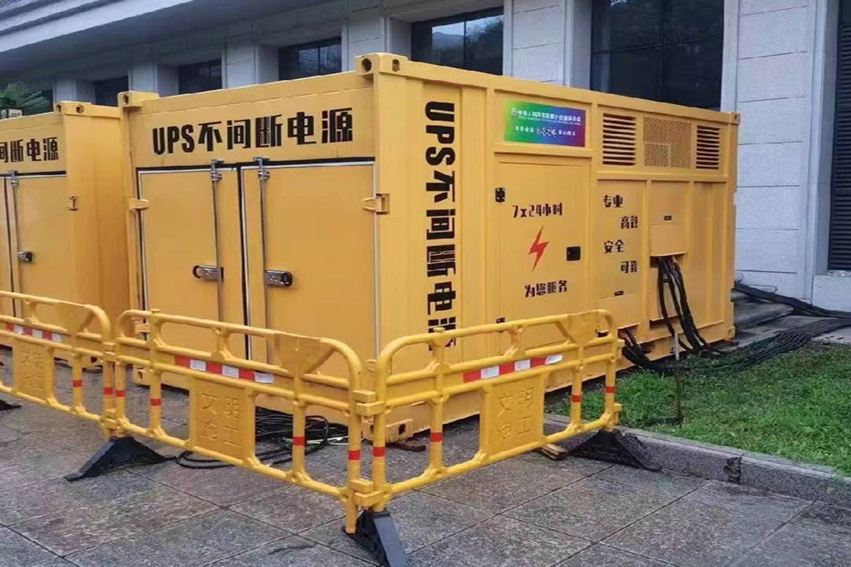 天祝发电机租赁施工现场